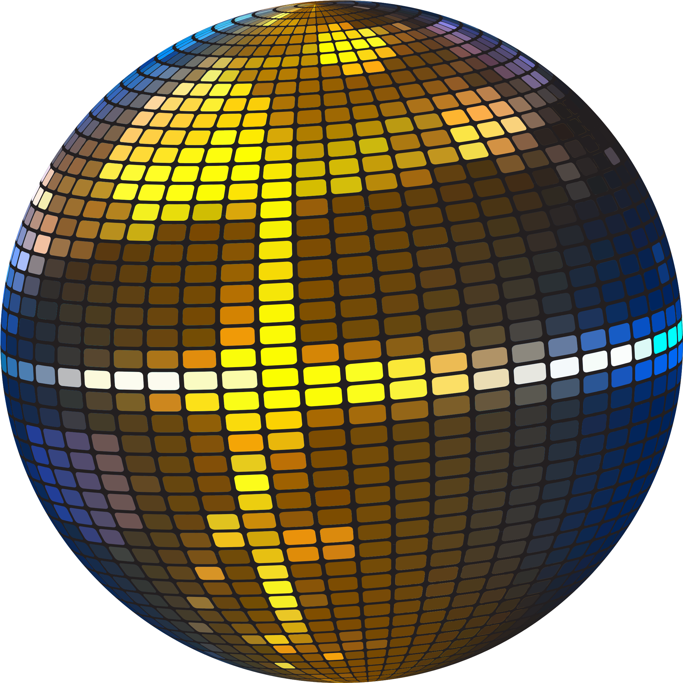 Colorful Disco Ball Icons Png (2401x2400), Png Download