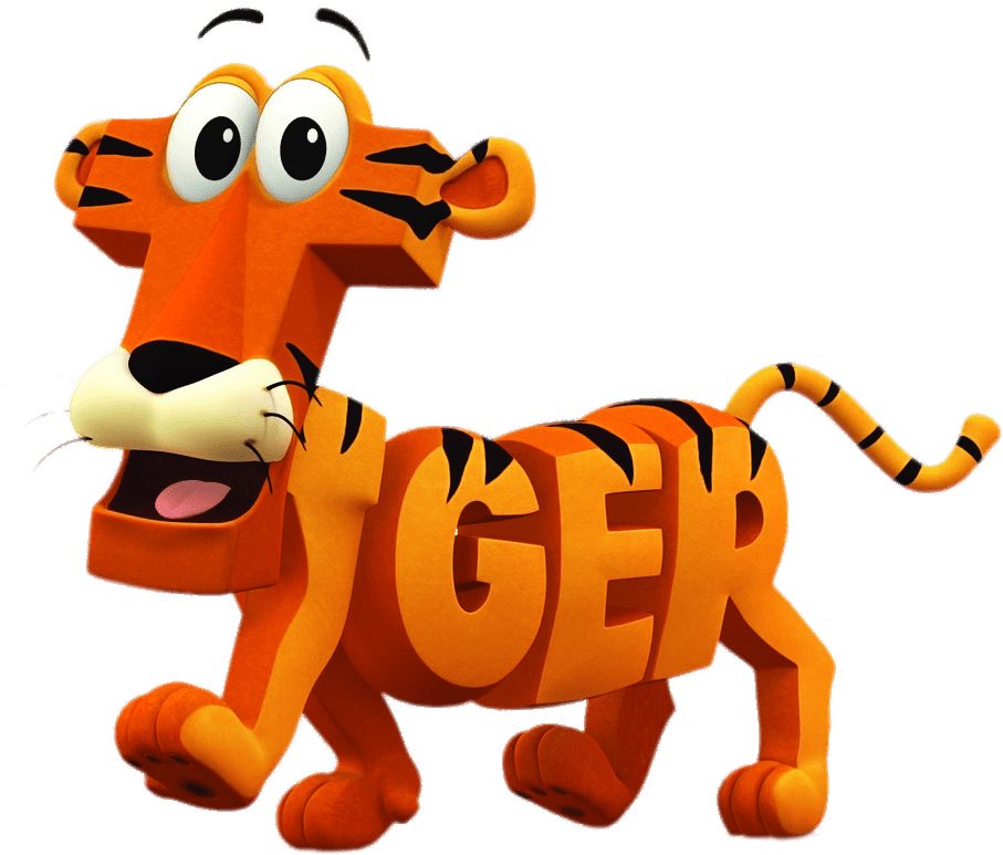 Word World Tiger Png - Illustrated Word Art (1024x1024), Png Download