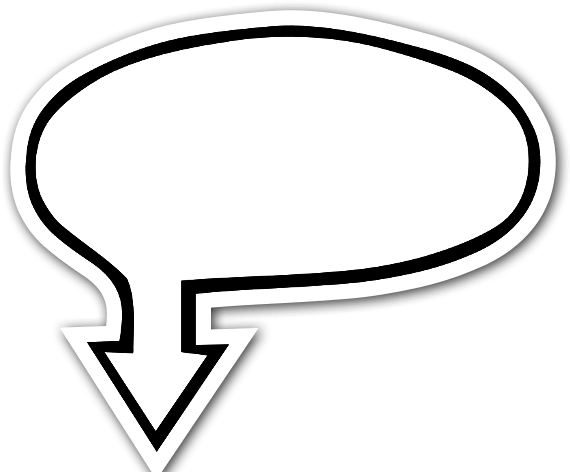 Perfect To Add Your Own Custom Words In The Speech - Speech Bubble Arrow (600x527), Png Download