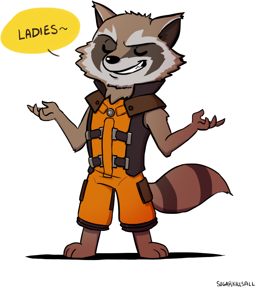 Rocket Raccoon Png Clipart - Rocket Guardians Of The Galaxy Cartoon (1024x1188), Png Download