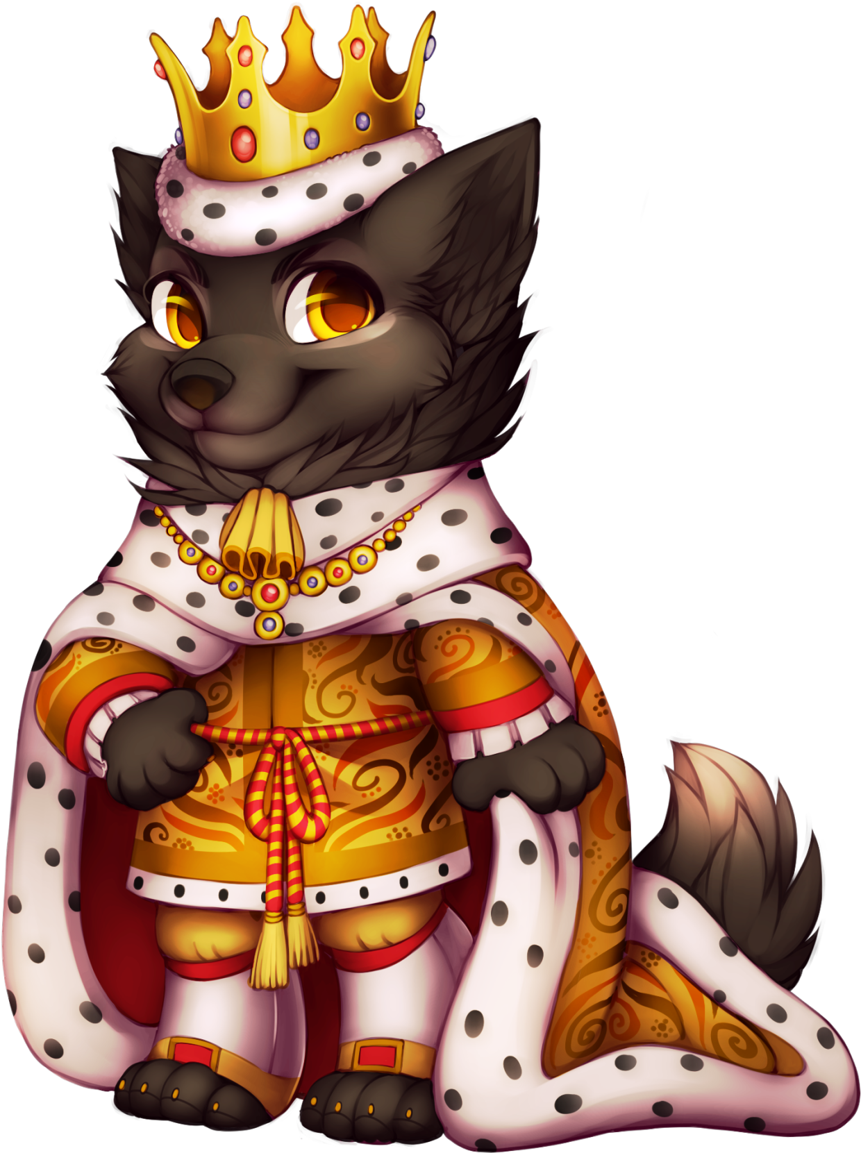 Royal Wolf - Cartoon (1280x1712), Png Download