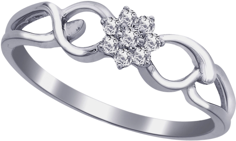 Ring Diamond Png Transparent Image - Silver Ring Png (500x411), Png Download