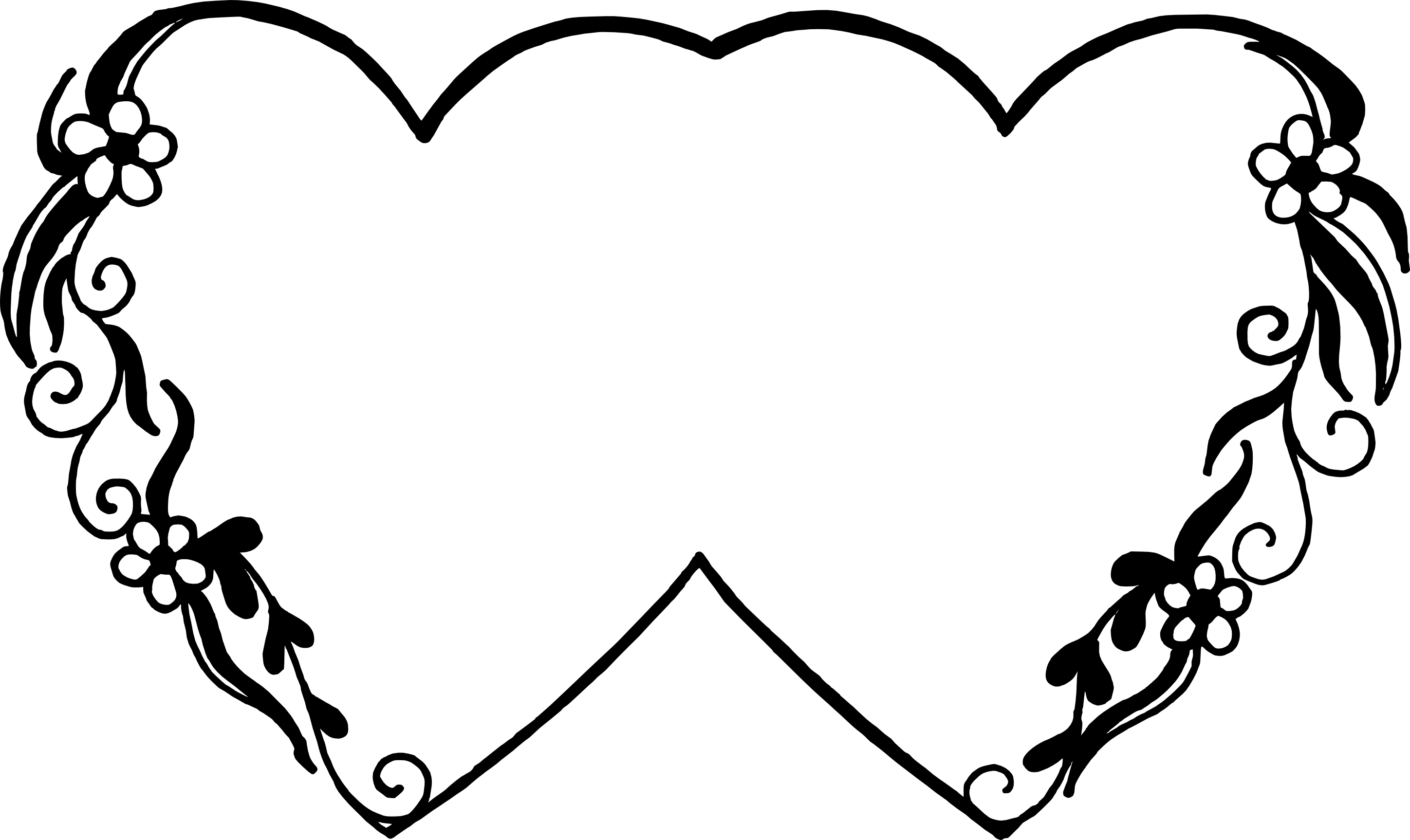 Free Download - Love Black And White Drawing Png (2896x1726), Png Download