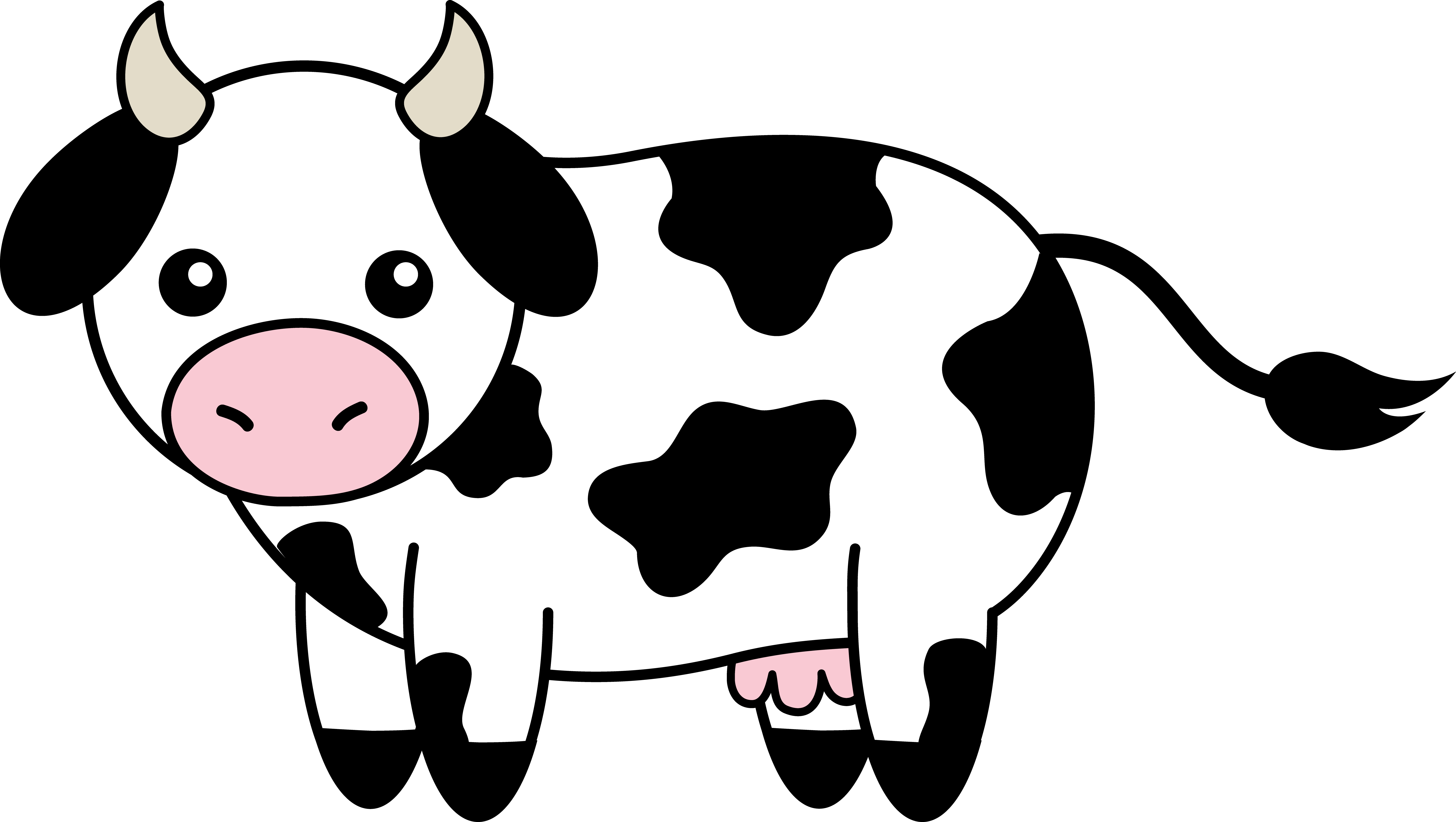Cattle Png Pencil And In Color - Cow Clipart (550x311), Png Download