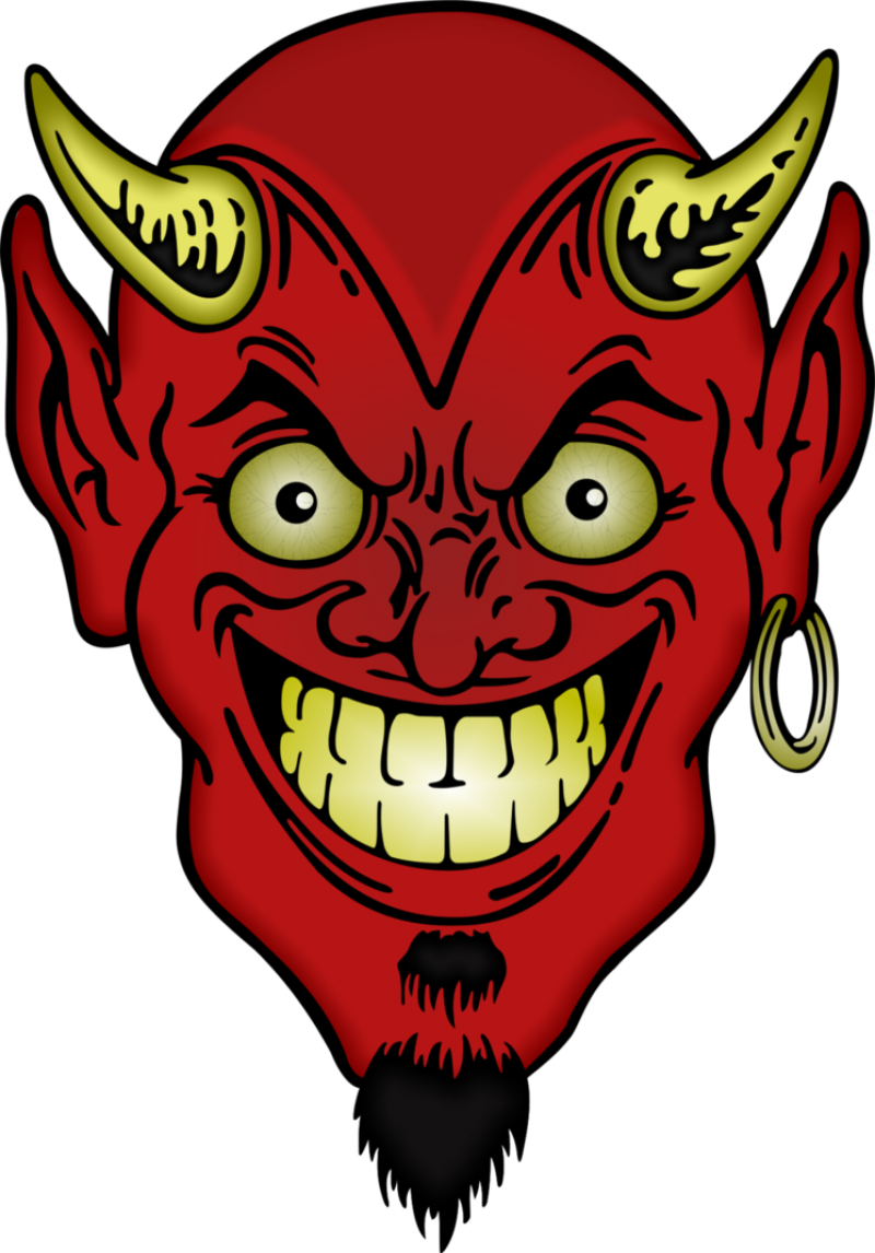Devil Face Png Image - Devil Head No Background (747x1070), Png Download
