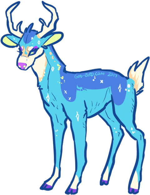 Some Miscellaneous Eye-strain Deer For No Reason - Art (500x629), Png Download