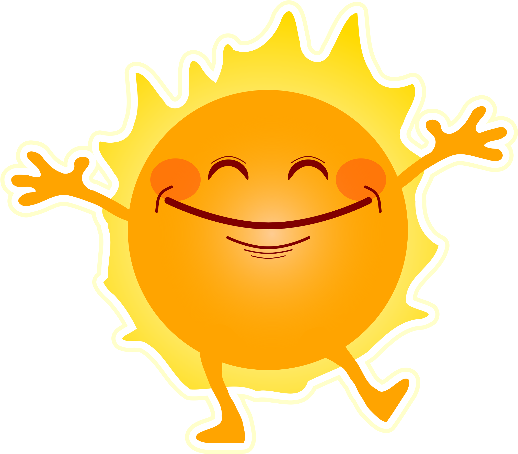 Sunshine Png Free Download - Happy Sunshine (2400x2092), Png Download
