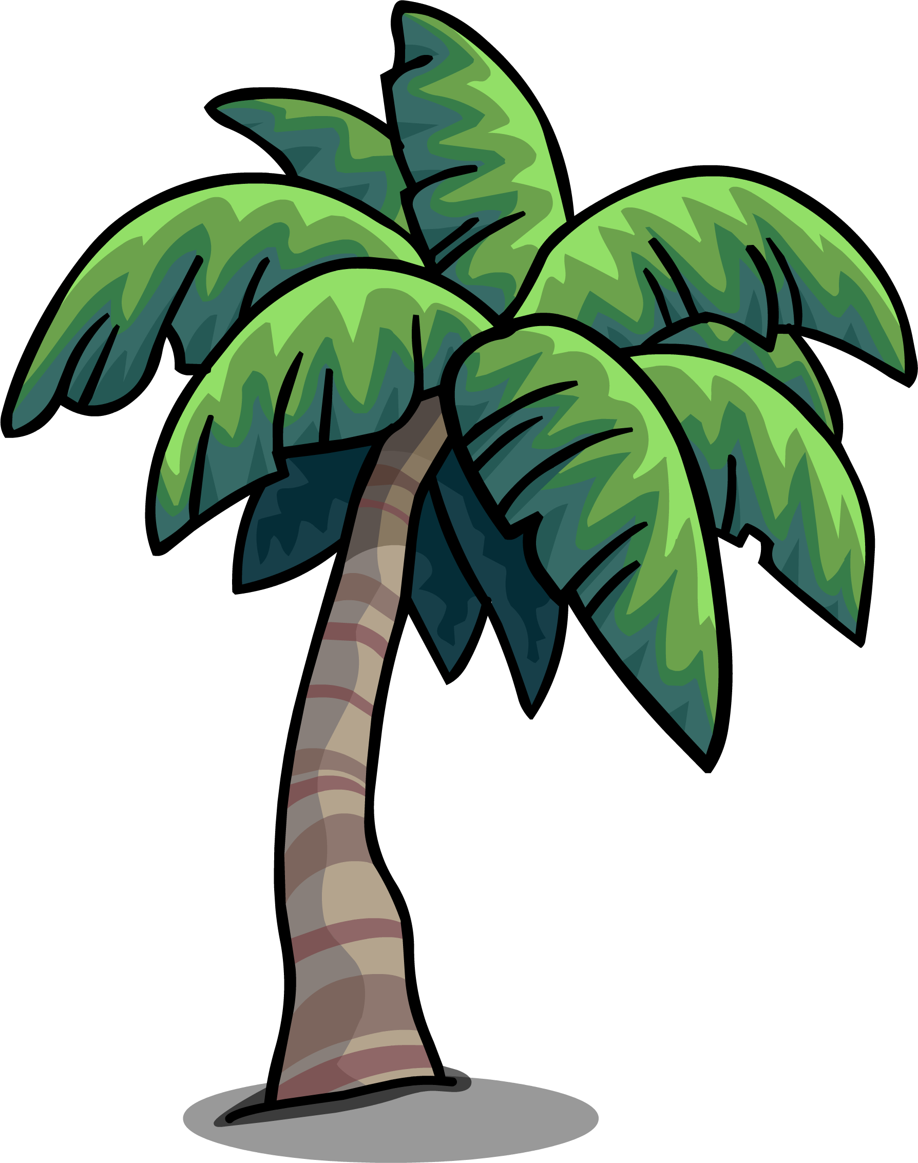 Tropical Palm Sprite 004 - Club Penguin Palm Tree (1788x2265), Png Download