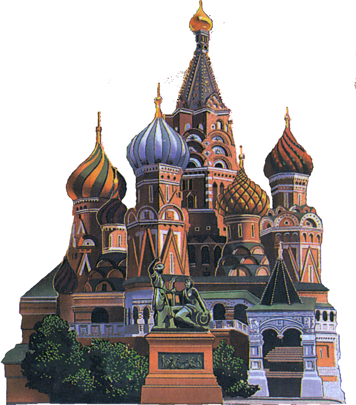 Tengen Tetris Castle Png - Saint Basil's Cathedral (1179x1364), Png Download