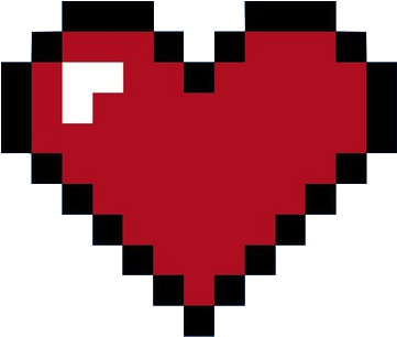 252 Images About Overlays🐝🌟 On We Heart It - 8 Bit Heart Png (500x500), Png Download