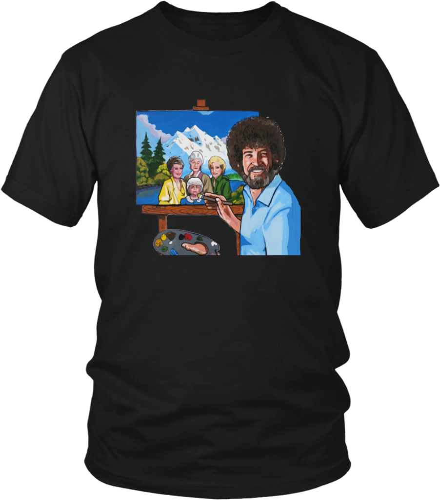 Bob Ross Painting The Golden Girl T-shirt - Opengl T Shirt (1024x1024), Png Download