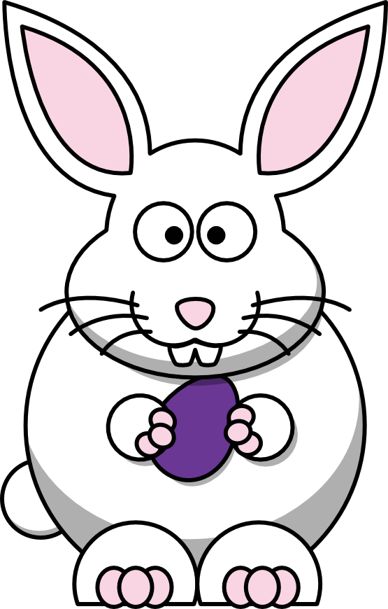 Easter Bunny Graphics - White Easter Bunny Shower Curtain (555x870), Png Download