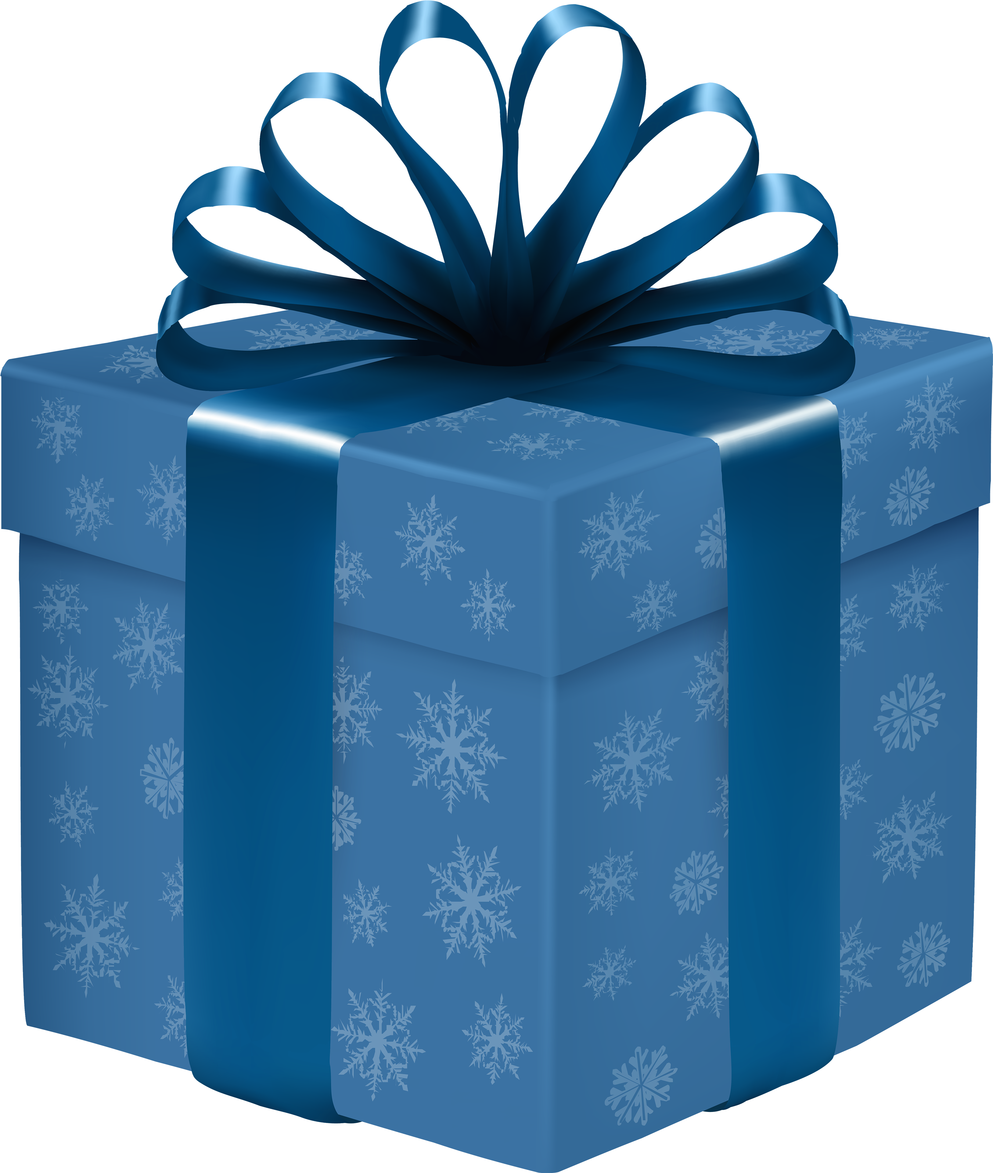 Blue Gift Box With Snowflakes Png Clipart - Caudalie Vinosource Grape Water (3583x4000), Png Download