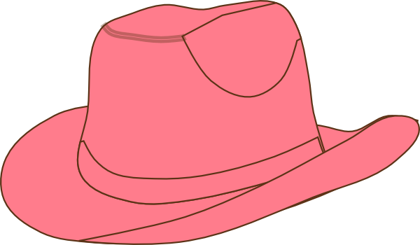 Pink Cowgirl Hat Clip Art At Clker Com Vector Clip - Cowgirl Hat Clipart Png (600x350), Png Download