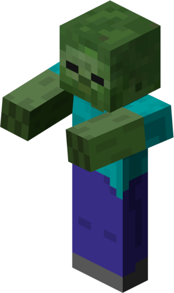 Zombie - Minecraft Zombie (357x599), Png Download