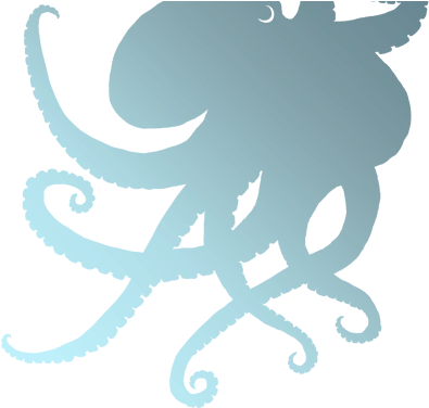 Ocean Artwork, Illustration, Art, Painting, Ocean, - Indigo Mastermind ~ Octopus ~ Marine Life Throw Pillow (421x375), Png Download