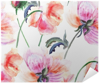 Watercolor Illustration Of Stylized Peony Flower Poster - Watercolor Painting (400x400), Png Download