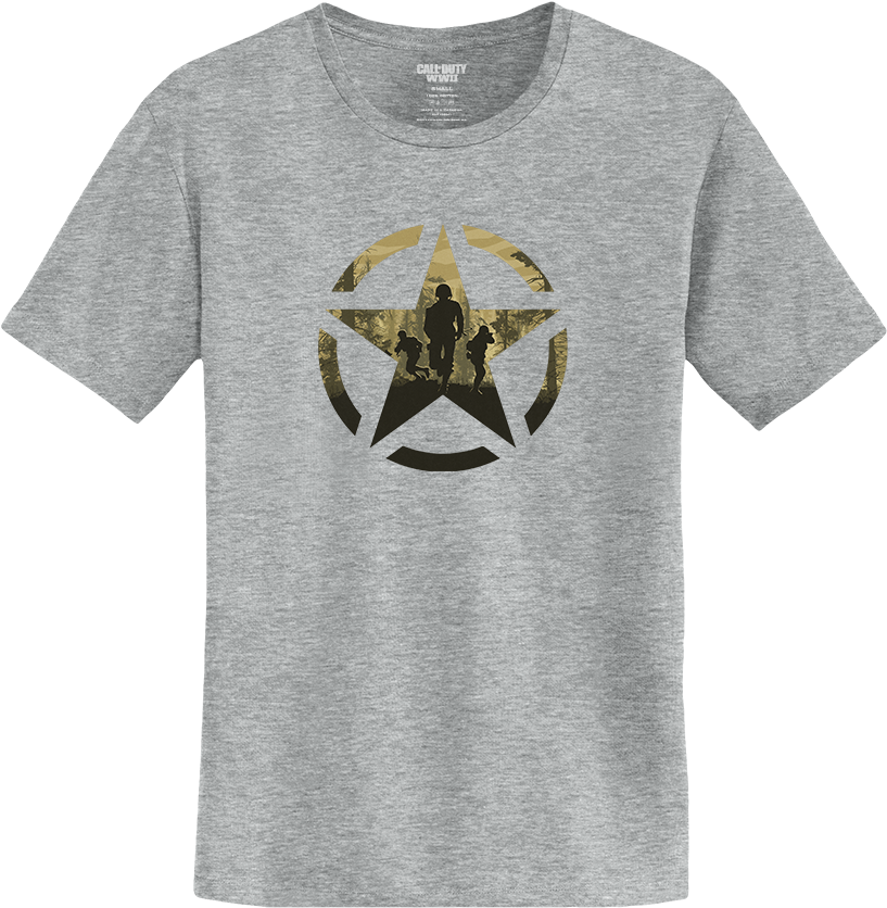 Wwii Camo Star Tee Wwii Camo Star Tee - T-shirt (1024x1024), Png Download