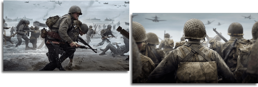 The Definitive Wwii Campaign - Close Up Call Of Duty Wwii Stronghold Wwii(91,5x61cm) (850x300), Png Download