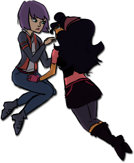 Zarya Hair Png - Cartoon (554x682), Png Download