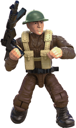 Wwii British Soldier - Figurine (299x500), Png Download