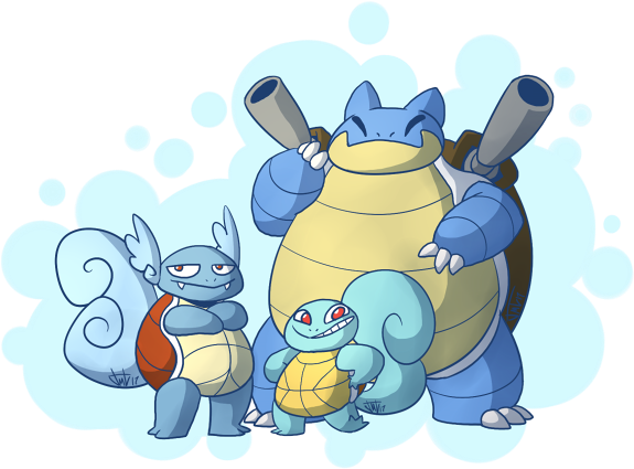 Squirtle Wartortle Blastoise By Xrsjaru On Deviantart - Cartoon (600x457), Png Download