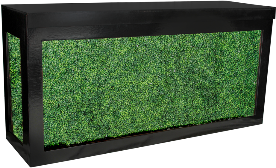 Black Cambio Bar With Green Hedge Insert 8' - Sideboard (980x980), Png Download