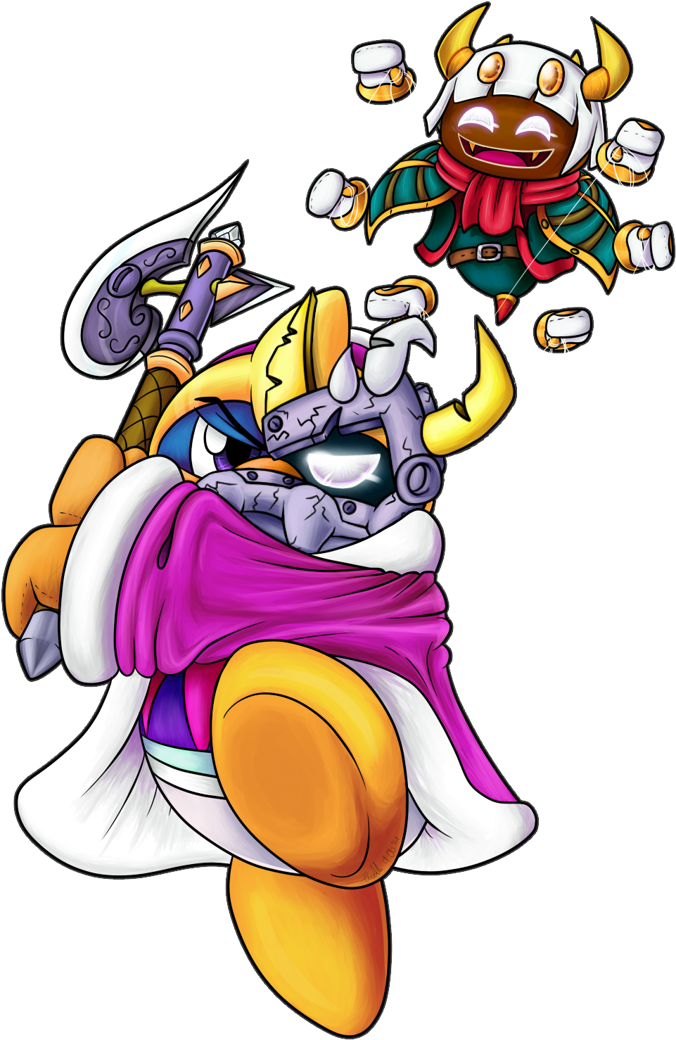 Statistics - Masked Dedede And Taranza (1000x1500), Png Download