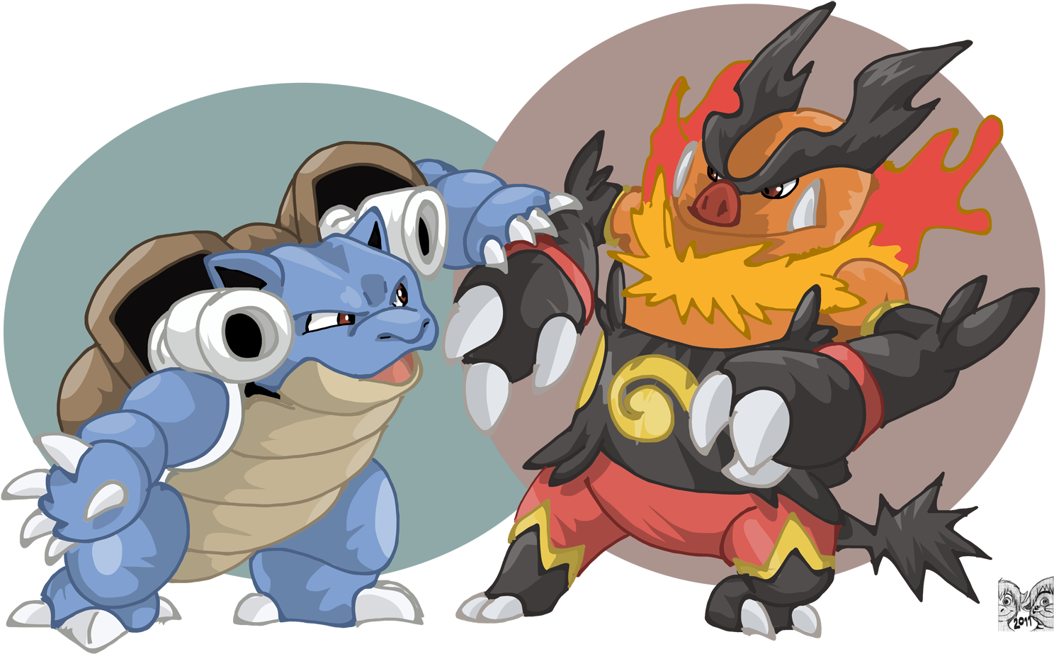 Blastoise Favourites By Mariobrosfan83 On Deviantart - Blastoise Vs Emboar (1615x1000), Png Download