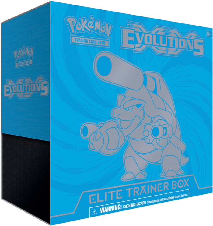 Mega Blastoise Ptcgo Code - Pokemon Evolutions Elite Trainer Box (800x800), Png Download