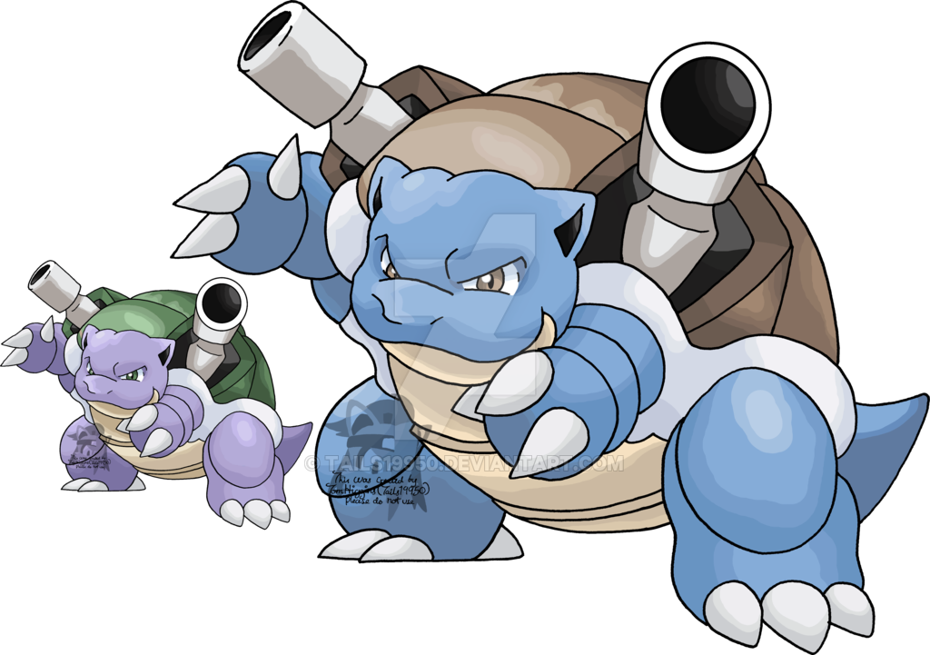Png Black And White Download By Tails On Deviantart - Blastoise Manga (1024x721), Png Download