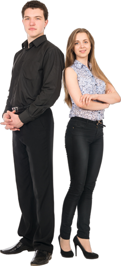 Business Man And Woman Png - Business Man And Woman White Background (244x535), Png Download
