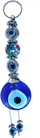 Evil Eye Wall Hanging Glass Charm - Glass (600x600), Png Download