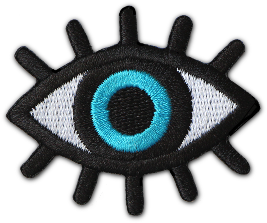 Greek 'evil Eye' Protection Patch - Circle (709x709), Png Download