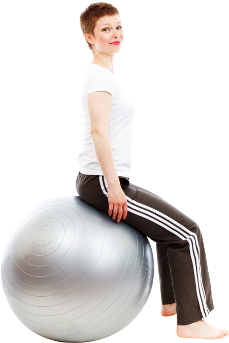 Beautiful Girl Doing Exercises With Ball Png Image - Png Beautiful Girl In Full (500x699), Png Download