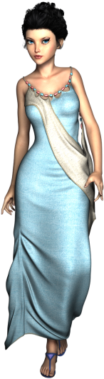Standing,female,young - Gown (500x540), Png Download