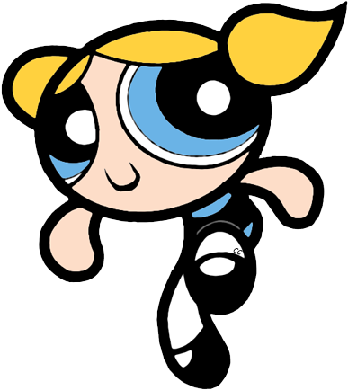 Powerpuff Girls Blossom Dancing Coloring - Powerpuff Girls Bubbles Png (391x445), Png Download