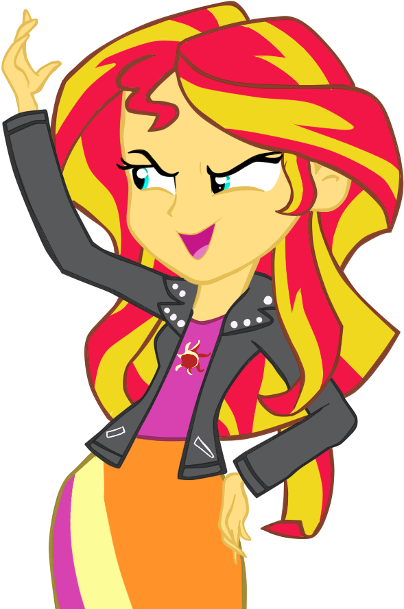 Rainbow Dash- Equestria Girls By Strumfreak On Clipart - Sunset Shimmer Equestria Girl (740x959), Png Download
