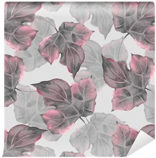 Seamless Background With Watercolor Leaves Wallpaper - Illustration (400x400), Png Download