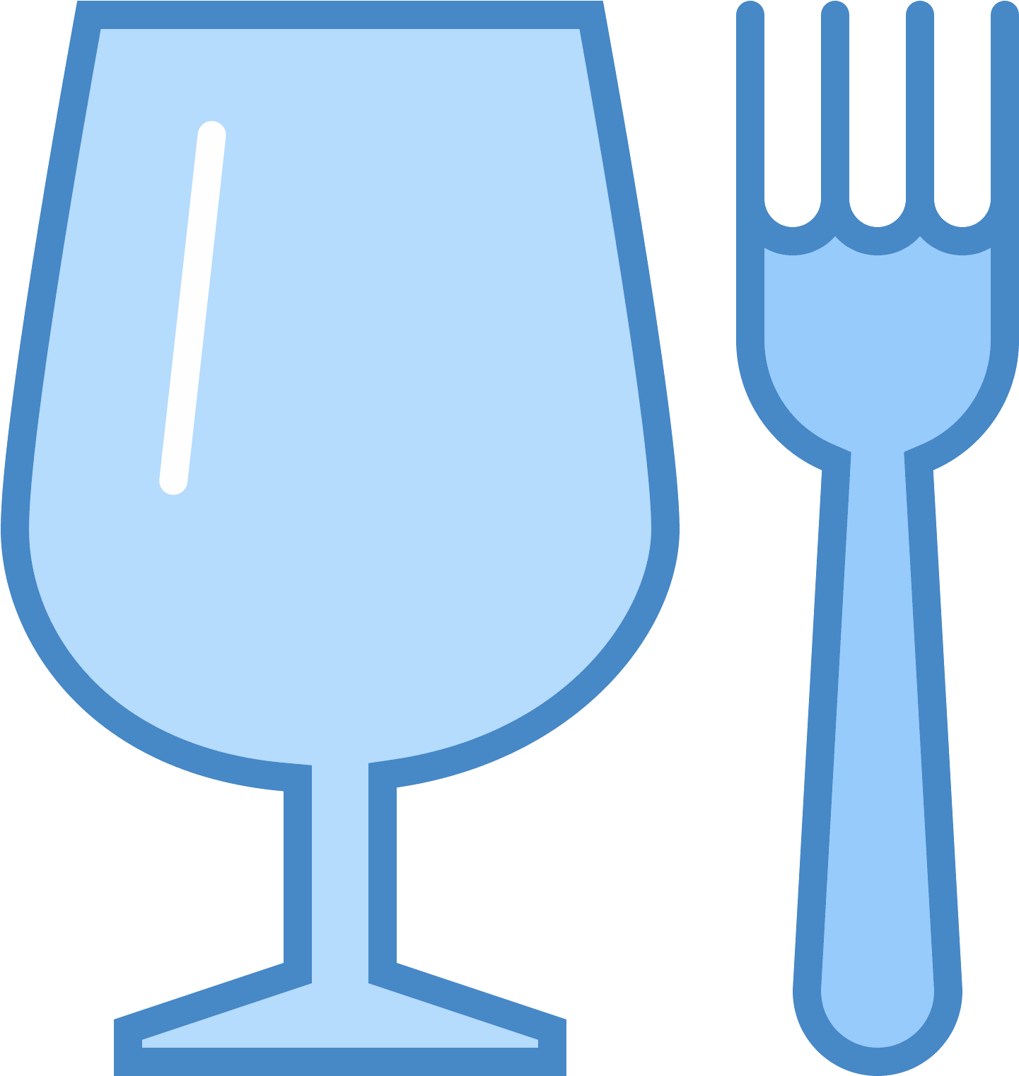This Icon Contains A Glass And A Fork - Food (1600x1600), Png Download