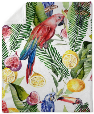 Beautiful Watercolor Seamless, Tropical Jungle Floral - Watercolor Painting (400x400), Png Download