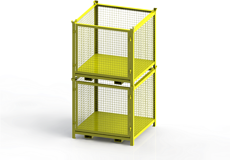 2t Stackable Pallet Cage - Pallet (800x600), Png Download