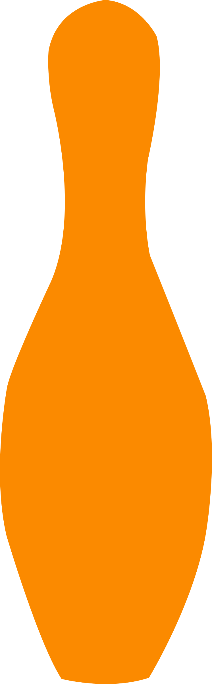 This Free Icons Png Design Of Bowling Pin Orange (746x2400), Png Download