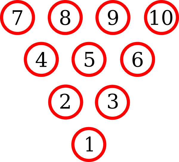 Image - Clker - 10 Pin Bowling Diagram (600x543), Png Download