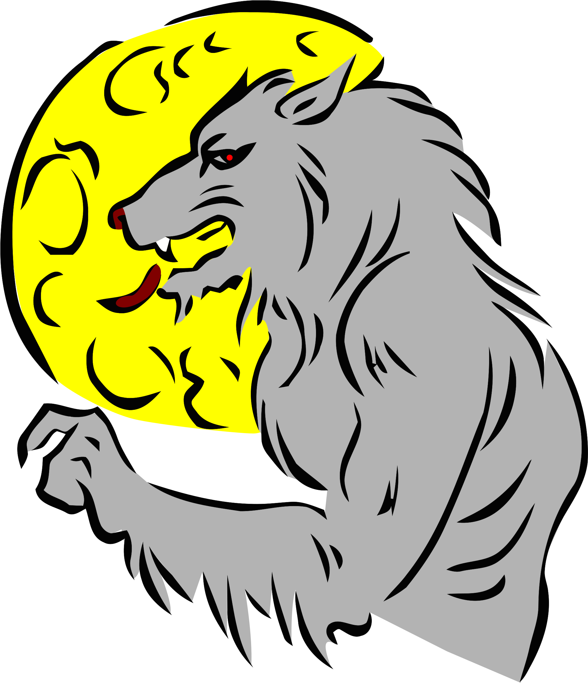 This Free Icons Png Design Of Werewolf And Moon In (2068x2400), Png Download