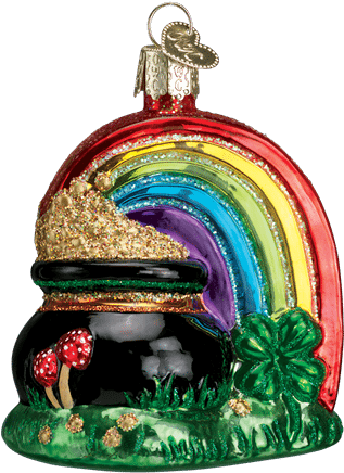 Pot Of Gold Ornament - Old World Christmas Pot Of Gold Ornament (516x516), Png Download