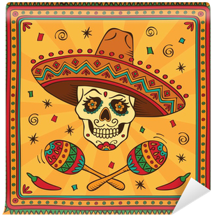 Cartoon Sugar Skull (400x400), Png Download