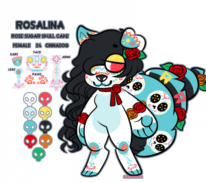 Chibi Sugar Skull Oc Rosalina Chibi Ref Sariasong64 - Calavera (678x600), Png Download