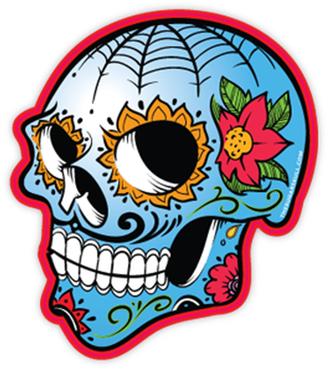 Sugar Skull Sticker Png (1292x1292), Png Download