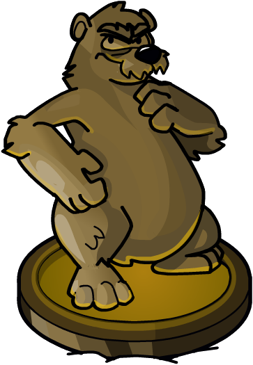 Operation Black Out Herbert Statue - Club Penguin Herbert Statue (363x525), Png Download